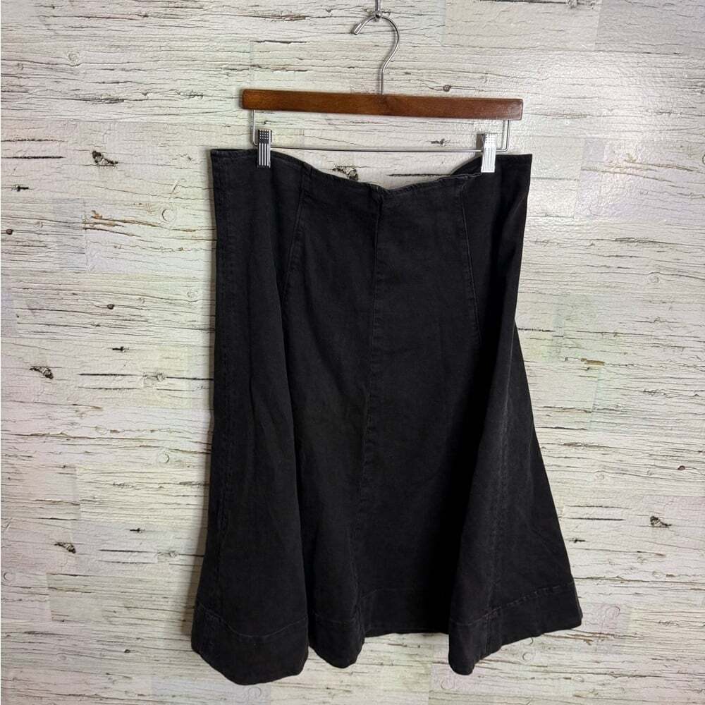 GAP Black Midi Skirt NWT denim jean a-line size 33/16 - Picture 6 of 6